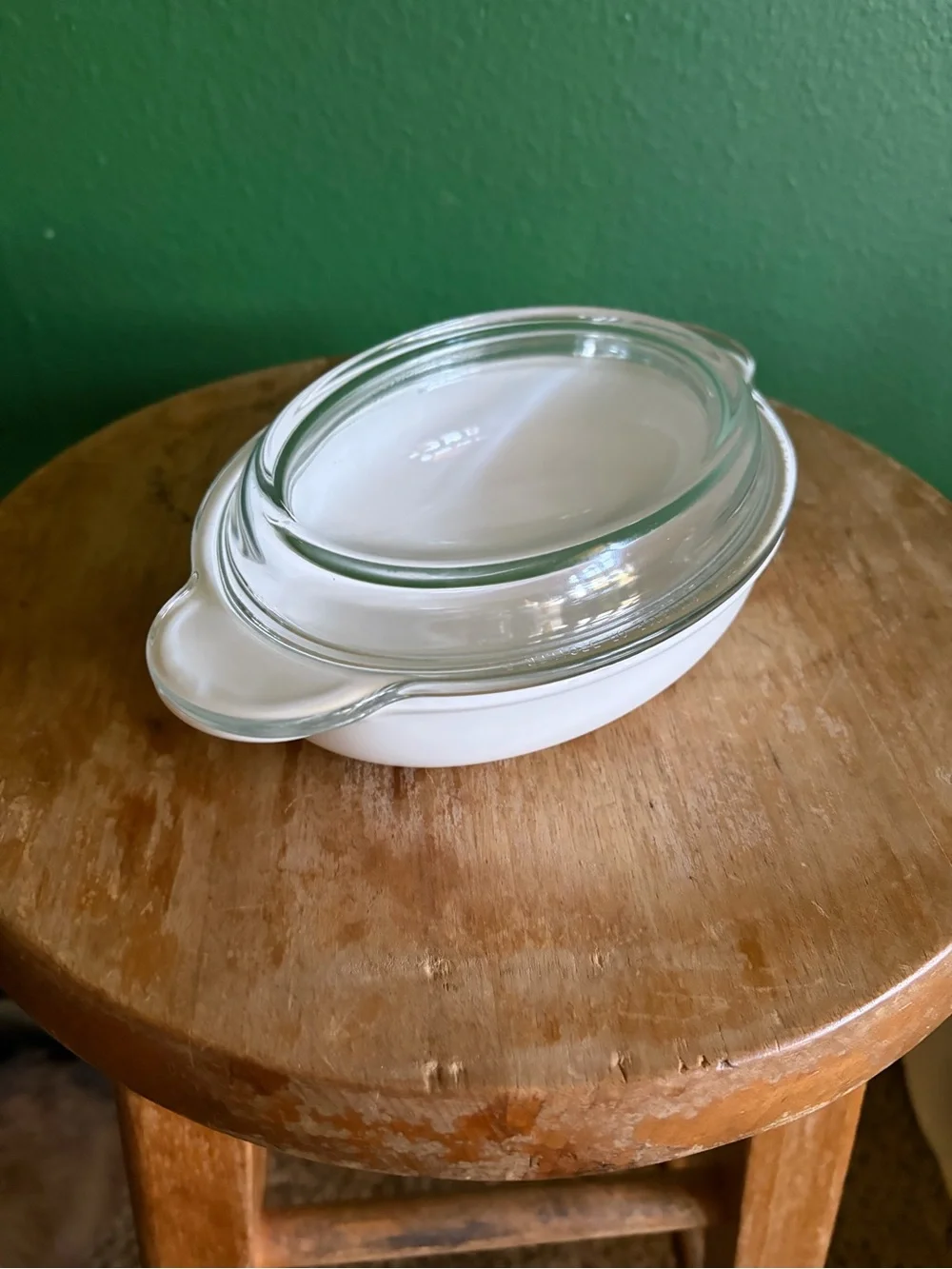 Pyrex Visions mini Casserole Dish V-14-B in White w/ Lid
